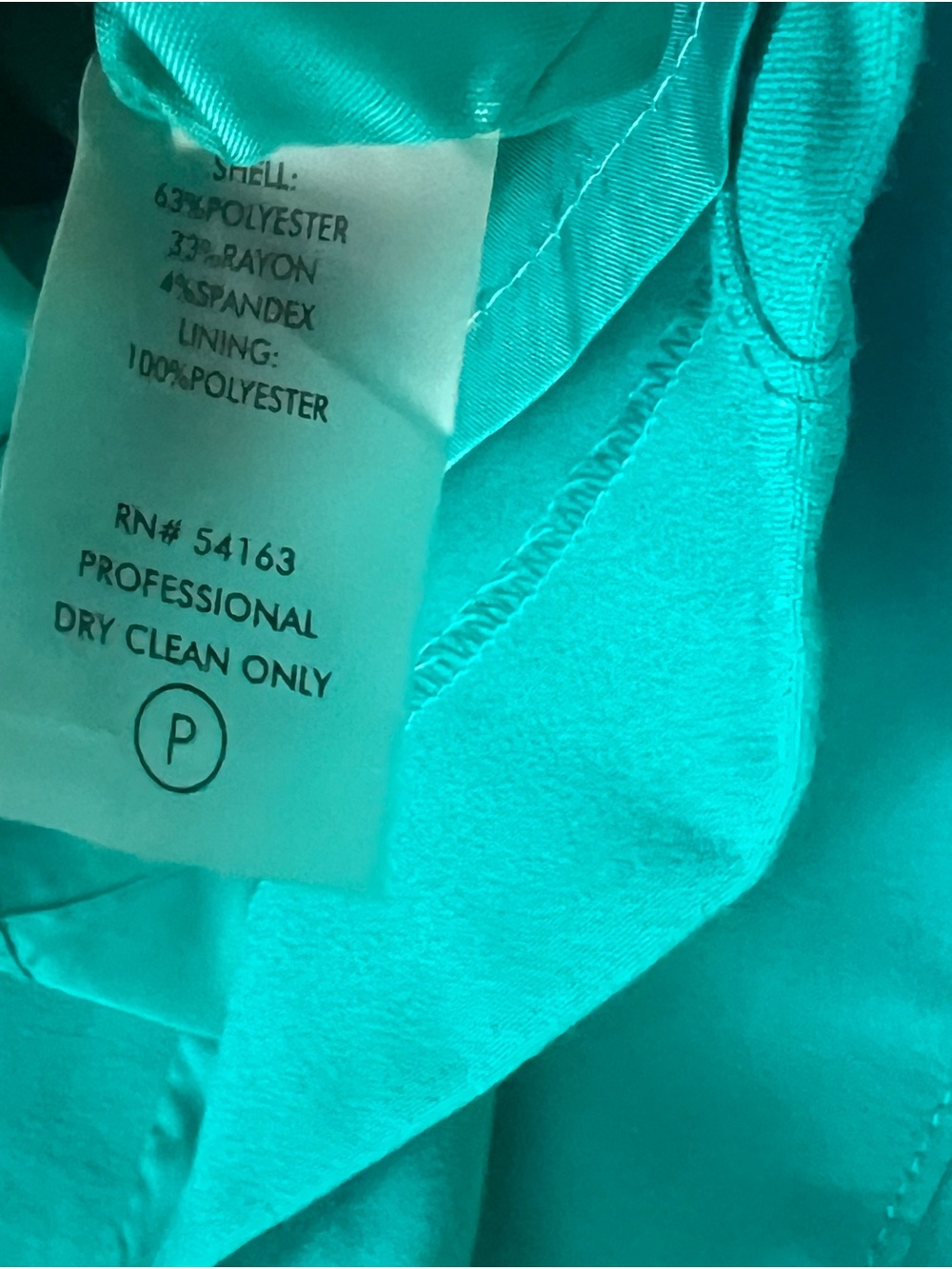 Calvin Klein Teal One-Shoulder Ruffle Sheath Dress - Picture 4 of 4